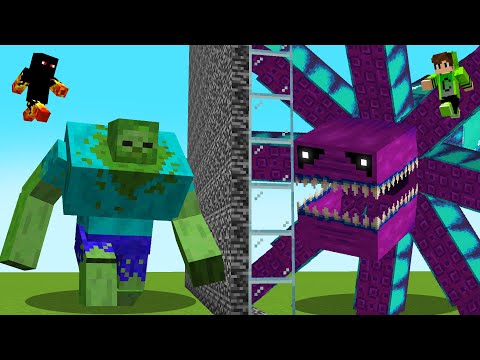 Trolei INIMIGO na BATALHA DE MOBS do MINECRAFT