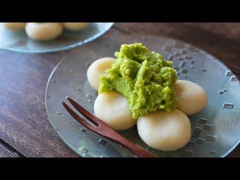 Healthy Japanese Dessert |How to make Edamame Zunda Mochi 【美味しい枝豆の季節】ずんだ餅