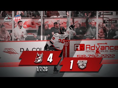 1/7/26 Highlights Worcester Railers 1 - Adirondack Thunder 4