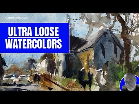 Abstract Watercolor Landscape Painting Tutorial