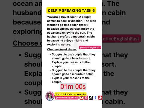 CELPIP SPEAKING TASK 6 |CELPIP PREPARATION | CELPIP TEMPLATES | CELPIP TEST #celpip #celpipspeaking