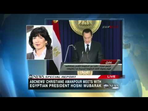 Christiane Amanpour meets with Hosni Mubarak 2/3/2011