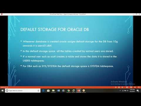 ORACLE DBA: Logical storage architecture