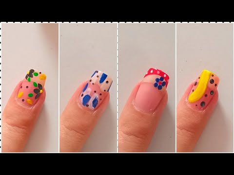 New Nail Art Designs | 2Mints Easy Nail Art designer for Beginners 😍🖤💥