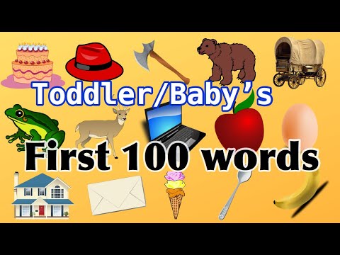 Toddler/Baby's first 100 words- Identify and learn to say household items, foods, animals and more