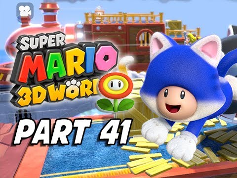 Super Mario 3D World Walkthrough Part 41 - Shiftier Boo Mansion (100% Green Stars & Stamps)