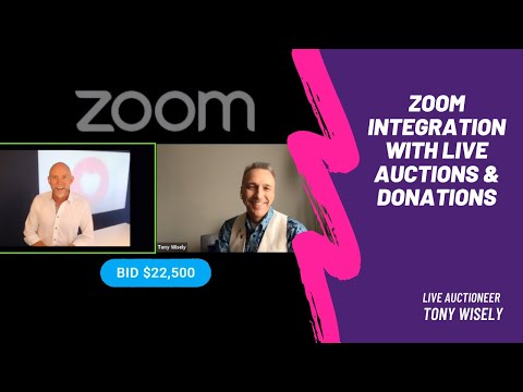 Zoom Integration for Live Auction & Donations in Virtual Fundraising Event