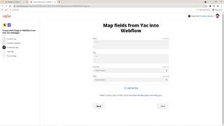 How To Connect Yac and Webflow With Zapier