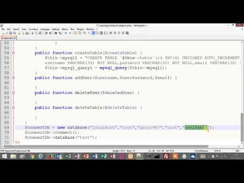 Tutorial 11 - PHP - Building a database object that implements an Interface in OOP - Part 5