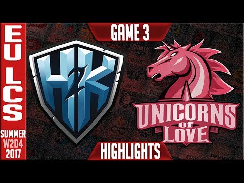 Unicorns of Love vs H2K Highlights Game 3 | EU LCS Week 2 Day 4 Summer 2017 | UOL vs H2K G3