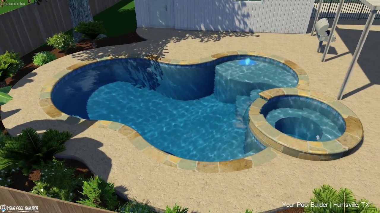 3D Pool & Spa Design Concept | Huntsville, TX | Your Pool Builder of Texas