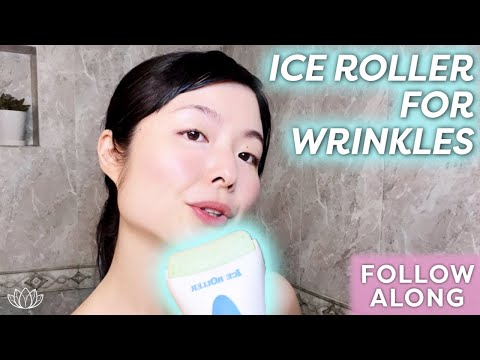 🧊ICE ROLLER Facial Massage For Puffiness, Redness, Wrinkles🧊 At Home Cryo Facial | MUST TRY!
