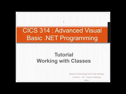 Tutorial Working With Classes Part 1 Advanced Visual Basic Tutorial Intemediate Programming