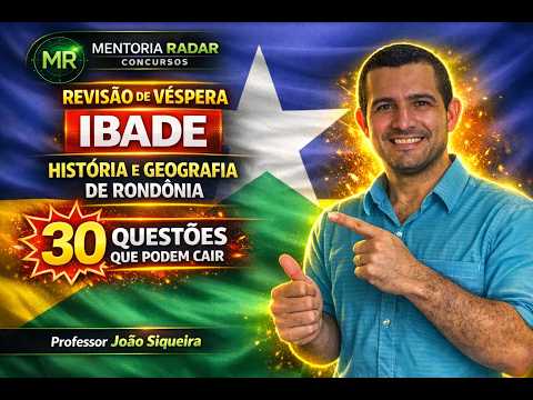 2ª REVISÃO DE VÉSPERA HISTÓRIA E GEOGRAFIA DE RONDÔNIA — IBADE/SEDUC-RO 2026