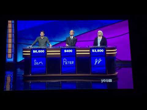 Jeopardy, Sam Kavanaugh Day 5 - Sam BETS IT ALL on 1st Daily Double (7/16/19)
