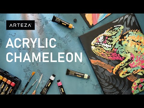 Chameleon Painting Tutorial | Acrylic Paint (Animal Painting)