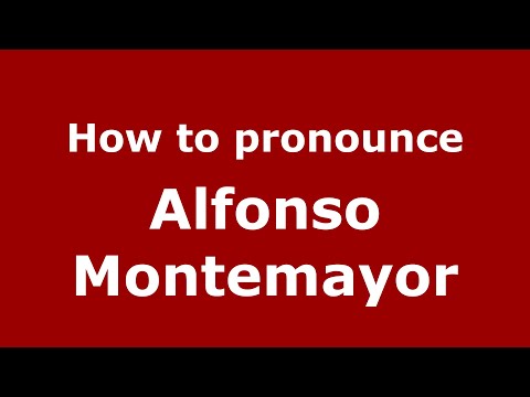 How to pronounce Alfonso Montemayor (Mexico/Mexican Spanish) - PronounceNames.com