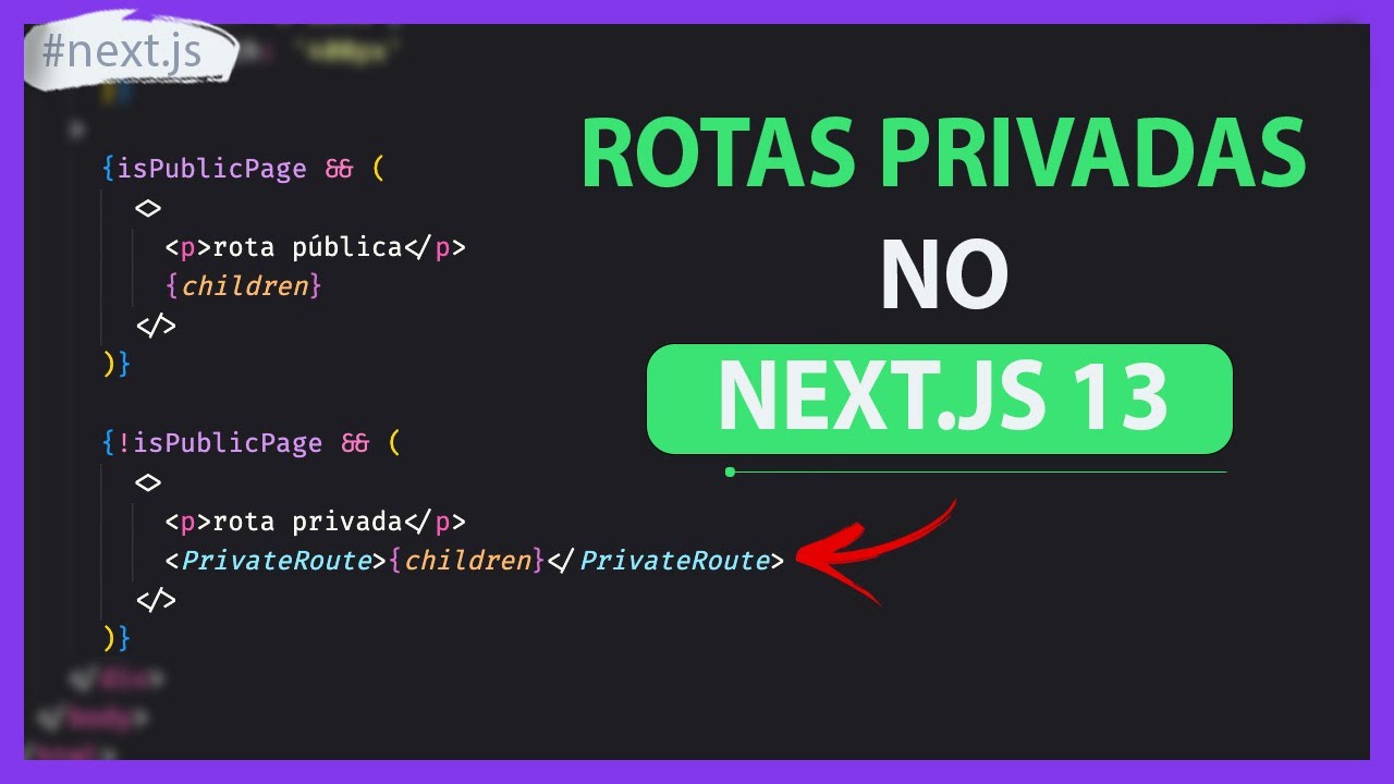 A FORMA CORRETA DE CRIAR ROTAS PRIVADAS NO NEXT.JS 13 - Nova pasta pasta app!