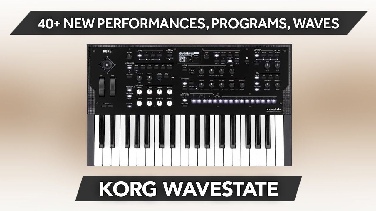 TPL073 - Classic Synth Waves - Korg Wavestate / mkII / Se / Native ( 40 performances ) - Video Preview 1
