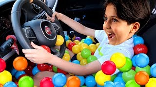 Ball pool in car ! We are in the Car, Wheels On The Bus Song Nursery Rhymes &amp; Kids Songs