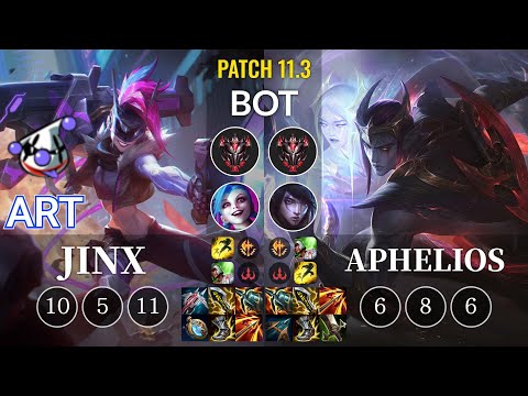 RJ Art Jinx vs Aphelios Bot - KR Patch 11.3