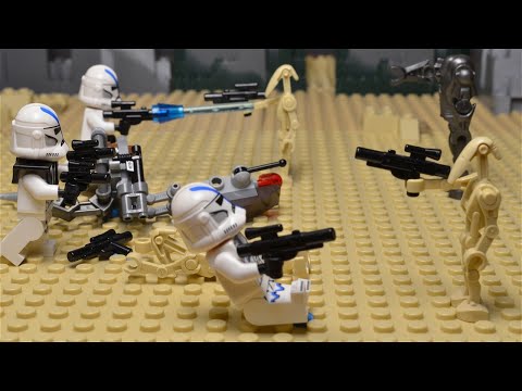 Lego 501st troopers destroy Droideka (test)