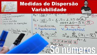 Medidas de dispersão -  Amplitude, A. interquartil, Variância, Desvio padrão e Coeficiente de Var.