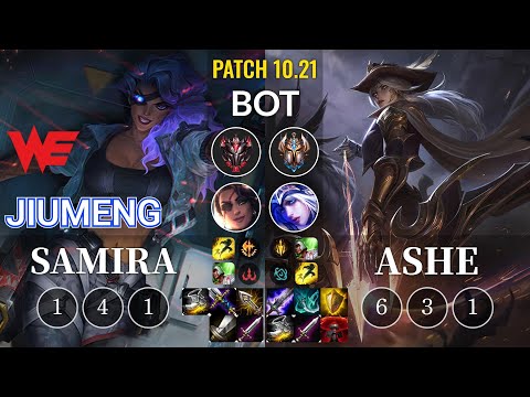 WE Jiumeng Samira vs Ashe Bot - KR Patch 10.21