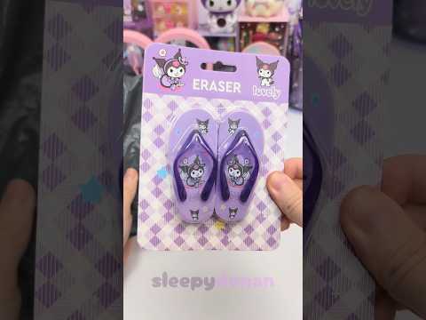 🩴kuromi flip-flops erasers #sanrio #stationery #cute #backtoschool #eraser
