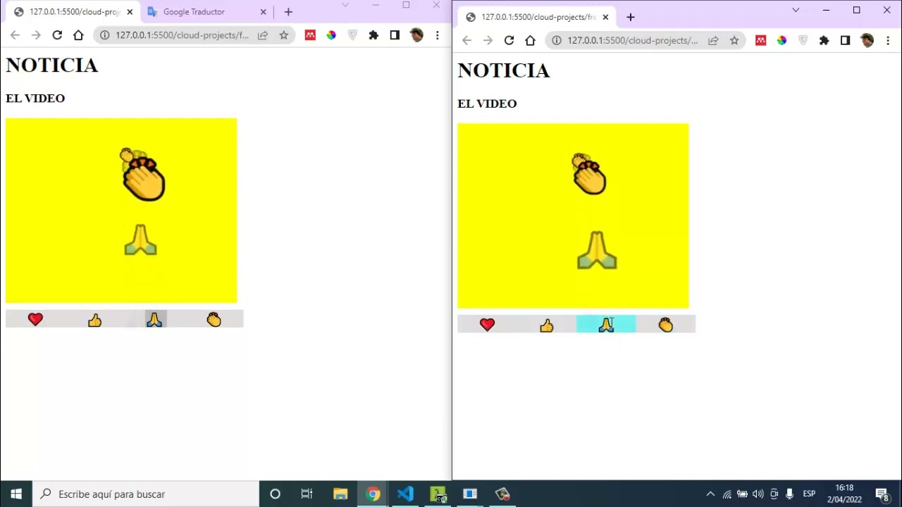 Real time emoji reaction using node.js and socket.io