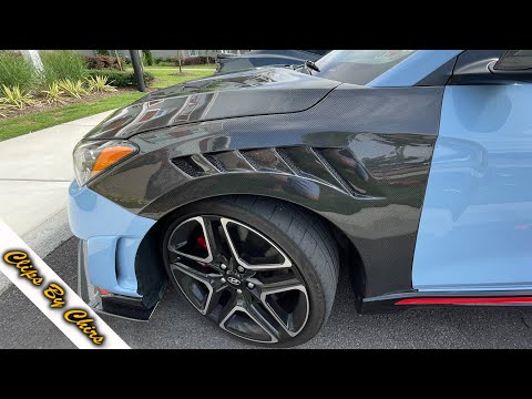 Veloster N Carbon Fiber Vented Fender Install (How To)