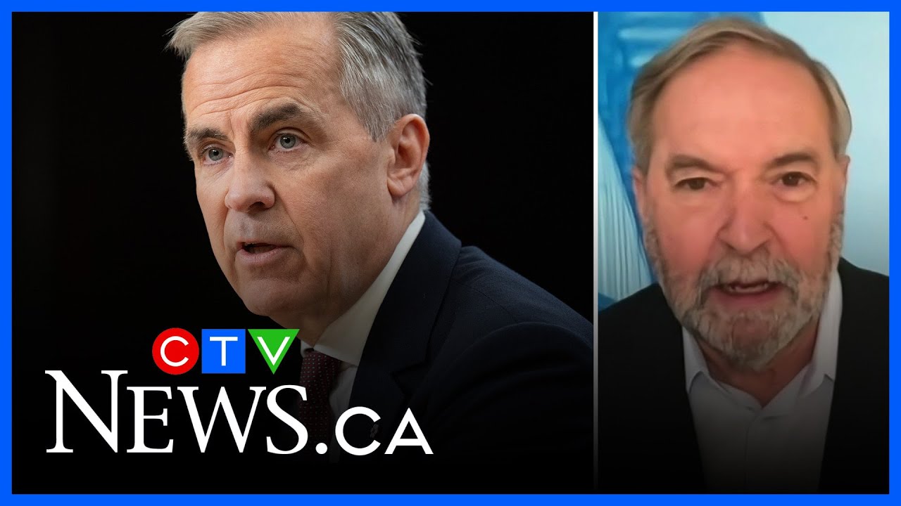 Mulcair says that while Trump 'is not an economic genius', PM Mark Carney is