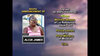 Alcia James ~ Long Obituary