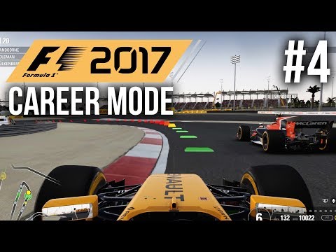 F1 2017 Career Mode Gameplay Walkthrough Part 4 - CLOSE RACING & NEW PARTS (BAHRAIN)