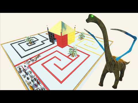 ESCAPE FROM ALIEN BRACHIOSAURUS - ARBS - Animal Revolt Battle Simulator
