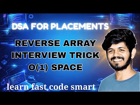 Reverse Array In Python O1 Space Interview Trick Dsa Coding