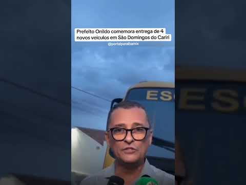 Prefeito Onildo comemora entrega de 4 novos veículos em São Domingos do Cariri