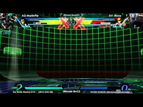 The Break #174   UMvC3 W2   AG MarlinPie VS AV JRosa