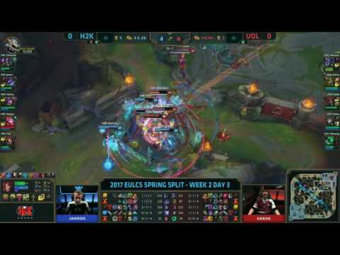 H2K vs UOL Highlights Game 1 EU LCS Spring 2017 W2D3 H2K Gaming vs Unicorns of Love