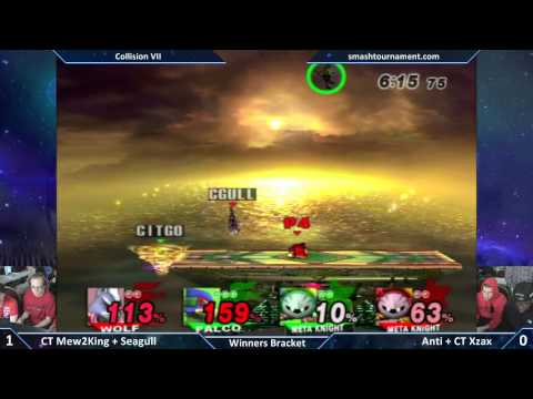 Collision VII - CT Mew2King + Seagull Joe vs Anti + CT Xzax - Winners Semis - SSBB
