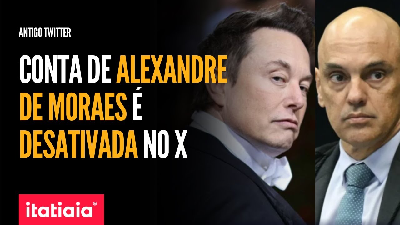 CONTA DO MINISTRO ALEXANDRE DE MORAES É DESATIVADA DO X, REDE SOCIAL DE ELON MUSK