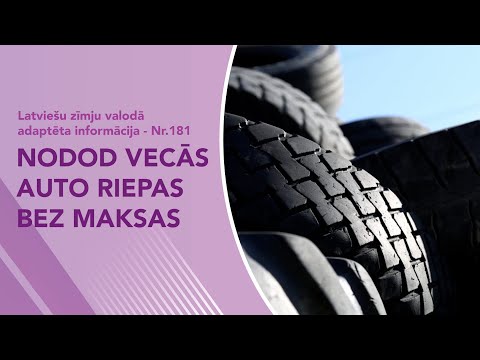 Video ziņas Nr. 181 “Nodod vecās auto riepas bez maksas”