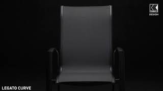 KETTLER Legato Curve Stapelsessel, anthrazit, Alu/Textilene, 0302302-7000, stapelbar