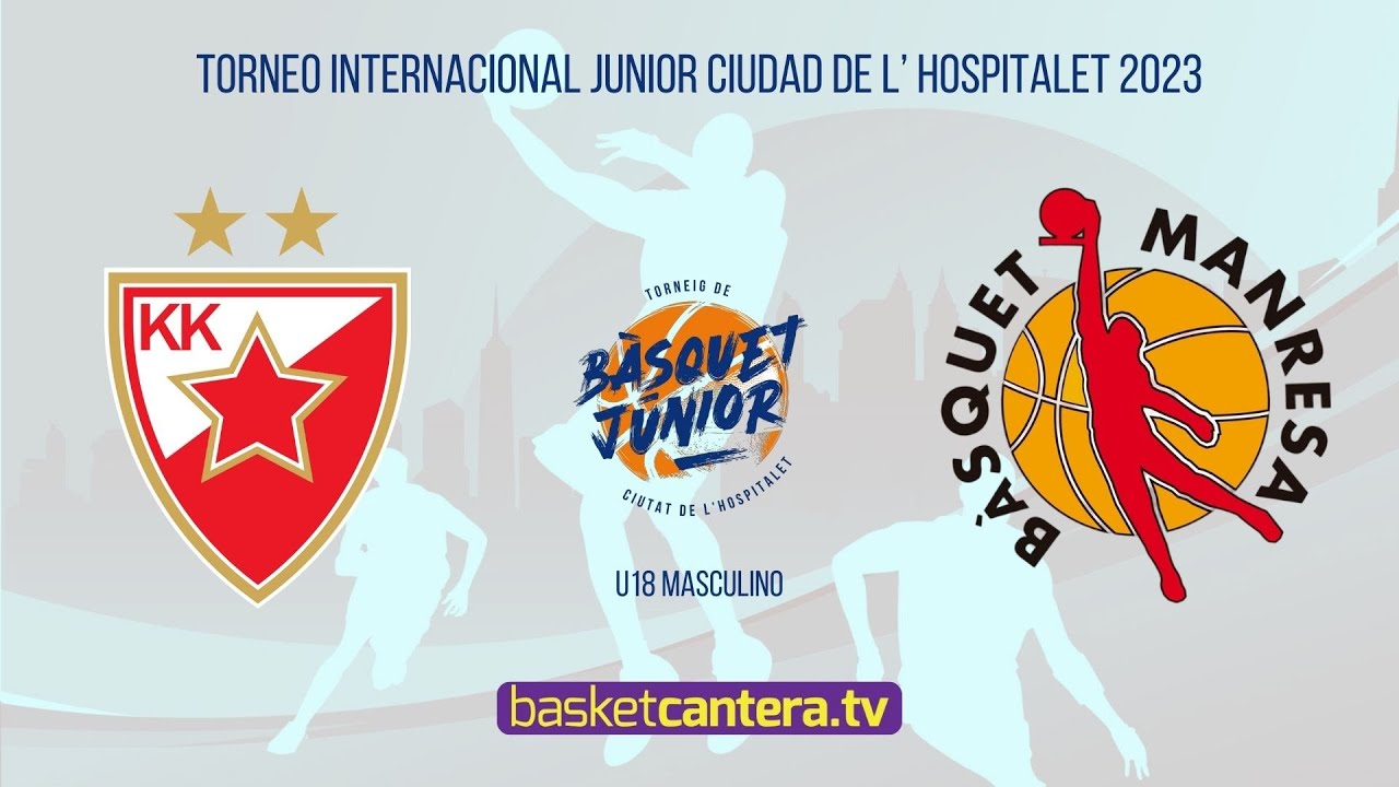 U18M.  ESTRELLA ROJA BELGRADO vs BÀSQUET MANRESA.- Torneo Junior Ciudad de L´Hospitalet 2023