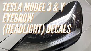 Installing Vinyl Eyebrows for your Tesla Model 3 &amp; Y