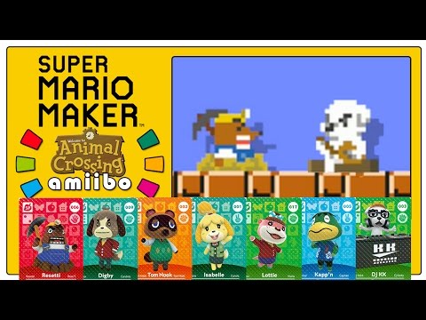 ALL Animal Crossing Amiibo Costumes & Sound Effects In Super Mario Maker!