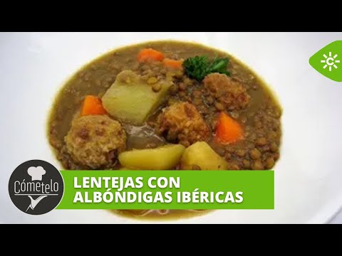 Cómetelo | Lentejas con albóndigas ibéricas