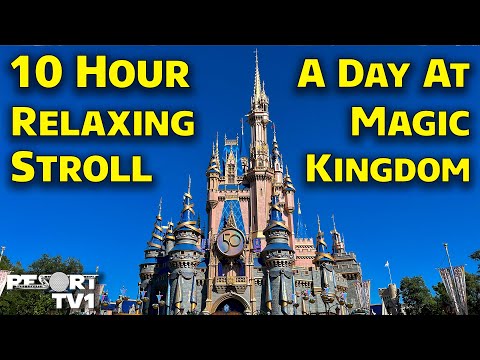10 Hour Magic Kingdom Relaxing Stroll Ambience & Walkthrough - Walt Disney World Windows