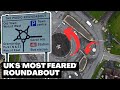 Magic Roundabout Swindon: CRAZY Junction CHAOS (Aerial Footage)