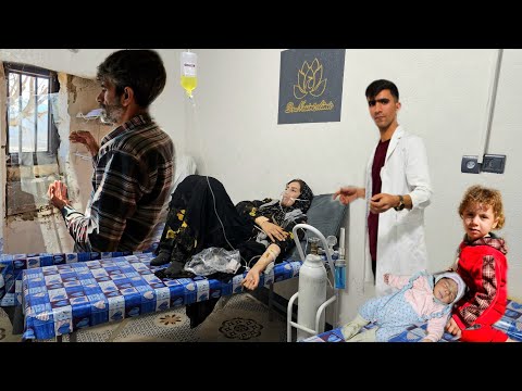 A cameraman cares for a newly delivered nomadic mother in the hospital